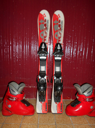 Dětské lyže FISCHER HEAT 80cm + Lyžáky 17,5cm, TOP STAV