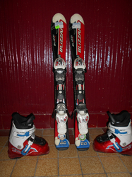 Dětské lyže BLIZZARD BLIZZI RACE 80cm + Lyžáky 18cm, SUPER STAV