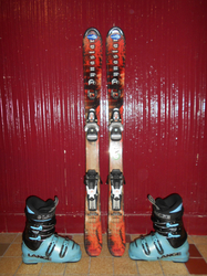 Dětské lyže DYNASTAR LEGEND 110cm + Lyžáky 23,5cm, VÝBORNÝ STAV