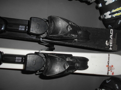 Dětské CARVINGOVÉ lyže HEAD SPARTA CUCHE 97cm+BOTY 20,5cm, VÝBORNÝ STAV