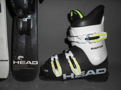 Dětské CARVINGOVÉ lyže HEAD SPARTA CUCHE 97cm+BOTY 20,5cm, VÝBORNÝ STAV