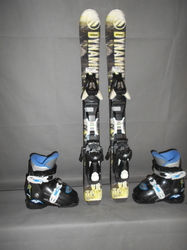 Dětské carvingové lyže DYNAMIC VR07 80cm+BOTY 17,5cm, VÝBORNÝ STAV
