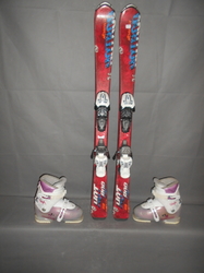Dětské lyže NORDICA HOTROD 110cm + Lyžáky 22cm, VÝBORNÝ STAV