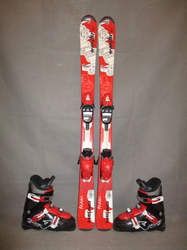 Juniorské lyže HEAD MONSTER 117cm + Lyžáky 23,5cm, SUPER STAV