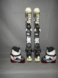Dětské lyže DYNAMIC VR 07 70cm + Lyžáky 16,5cm, SUPER STAV