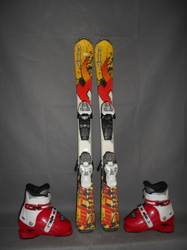 Dětské lyže NORDICA HOTROD 100cm + Lyžáky 20,5cm, VÝBORNÝ STAV