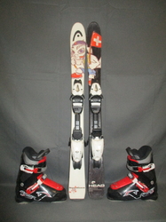 Dětské lyže HEAD SPARTA CUCHE 97cm + Lyžáky 20,5cm, VÝBORNÝ STAV