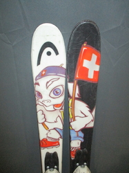 Dětské lyže HEAD CUCHE 107cm + Lyžáky 23cm, VÝBORNÝ STAV