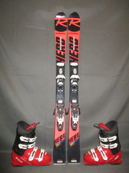 Juniorské lyže ROSSIGNOL HERO MTE 120cm + Lyžáky 24cm, SUPER STAV