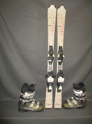 Juniorské lyže SALOMON CANDY 120cm + Lyžáky 24,5cm, VÝBORNÝ STAV