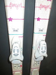 Dětské lyže ROSSIGNOL FUN GIRL 130cm + Lyžáky 25,5cm, SUPER STAV
