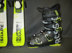 Juniorské lyže HEAD SUPERSHAPE TEAM 127cm + Lyžáky 26,5cm, SUPER STAV