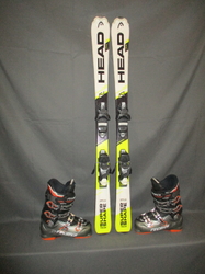 Juniorské lyže HEAD SUPERSHAPE TEAM 127cm + Lyžáky 25,5cm, SUPER STAV
