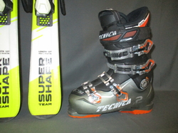 Juniorské lyže HEAD SUPERSHAPE TEAM 127cm + Lyžáky 25,5cm, SUPER STAV