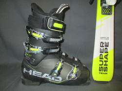 Juniorské lyže HEAD SUPERSHAPE TEAM 137cm + Lyžáky 26,5cm, SUPER STAV