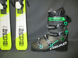 Juniorské lyže HEAD SUPERSHAPE TEAM 137cm + Lyžáky 26,5cm, SUPER STAV