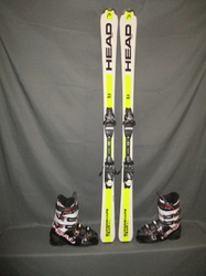 Juniorské lyže HEAD SUPERSHAPE TEAM 157cm + Lyžáky 28cm, VÝBORNÝ STAV