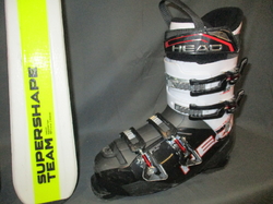 Juniorské lyže HEAD SUPERSHAPE TEAM 157cm + Lyžáky 28cm, VÝBORNÝ STAV