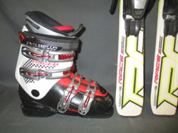 Juniorské lyže FISCHER RC RACE 120cm + Lyžáky 24,5cm, VÝBORNÝ STAV
