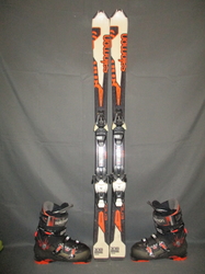 Juniorské lyže SALOMON ENDURO 800 Jr 140cm + Lyžáky 27,5cm, VÝBORNÝ STAV
