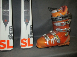 Juniorské lyže DYNASTAR TEAM SPEED SL 140cm + Lyžáky 26cm, SUPER STAV