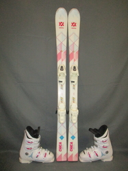 Juniorské lyže VÖLKL CHICA 130cm + Lyžáky 24,5cm, VÝBORNÝ STAV