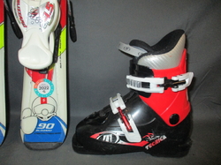 Dětské lyže BLIZZARD RACE 90cm + Lyžáky 18,5cm, VÝBORNÝ STAV