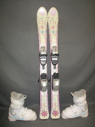 Dětské lyže ELAN LIL SPICE 100cm + Lyžáky 20,5cm, VÝBORNÝ STAV