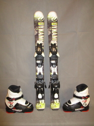 Dětské lyže DYNAMIC VR 07 80cm + Lyžáky 17,5cm, SUPER STAV
