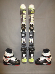 Dětské lyže DYNAMIC VR 07 80cm + Lyžáky 18,5cm, SUPER STAV