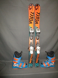 Dětské lyže VÖLKL RACETIGER GS 110cm + Lyžáky 22cm, VÝBORNÝ STAV