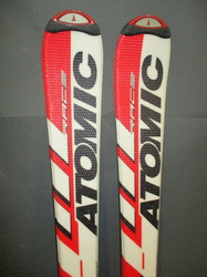 Juniorské lyže ATOMIC RACE 120cm + Lyžáky 24,5cm, VÝBORNÝ STAV