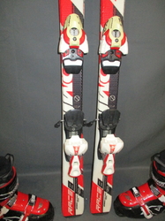 Juniorské lyže ATOMIC RACE 120cm + Lyžáky 24,5cm, VÝBORNÝ STAV