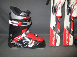 Juniorské lyže ATOMIC RACE 120cm + Lyžáky 24,5cm, VÝBORNÝ STAV