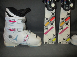 Juniorské lyže ROSSIGNOL DIVA 120cm + Lyžáky 23,5cm, VÝBORNÝ STAV