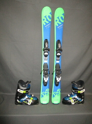 Dětské lyže ROSSIGNOL EXP PRO 104cm + Lyžáky 21,5cm, VÝBORNÝ STAV