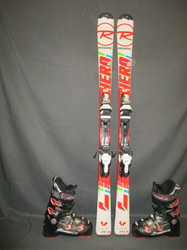 Juniorské lyže ROSSIGNOL HERO 140cm + Lyžáky 26cm, VÝBORNÝ STAV