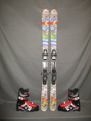 Juniorské lyže HEAD MOJO 137cm + Lyžáky 26,5cm, SUPER STAV