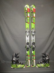 Juniorské lyže ELAN RC RACE 140cm + Lyžáky 26,5cm, SUPER STAV