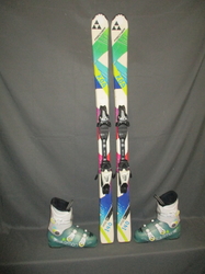 Juniorské lyže FISCHER KOA Jr 140cm + Lyžáky 26cm, VÝBORNÝ STAV