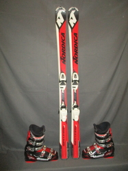 Juniorské lyže NORDICA SPITFIRE 150cm + Lyžáky 28,5cm, VÝBORNÝ STAV