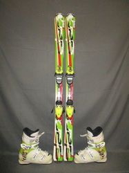 Juniorské lyže ELAN EXAR 140cm + Lyžáky 25cm, SUPER STAV