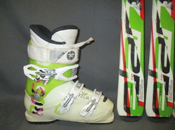 Juniorské lyže ELAN EXAR 140cm + Lyžáky 25cm, SUPER STAV