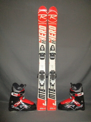 Dětské lyže ROSSIGNOL HERO MTE 110cm + Lyžáky 22,5cm, VÝBORNÝ STAV