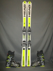 Juniorské lyže HEAD SUPERSHAPE TEAM 157cm + Lyžáky 28cm, VÝBORNÝ STAV