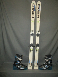 Juniorské lyže HEAD WC RACE 160cm + Lyžáky 28cm, VÝBORNÝ STAV