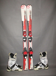 Juniorské lyže DYNAMIC VR 27 120cm + Lyžáky 24,5cm, VÝBORNÝ STAV
