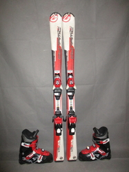 Juniorské lyže DYNAMIC VR 27 120cm + Lyžáky 23,5cm, VÝBORNÝ STAV