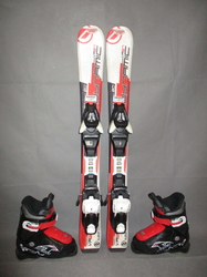 Dětské lyže DYNAMIC VR 27 80cm + Lyžáky 17,5cm, SUPER STAV