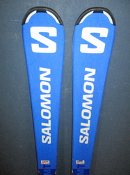 Juniorské lyže SALOMON S/RACE MT 140cm + Lyžáky 27cm, VÝBORNÝ STAV